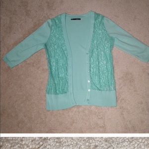 Mint colored cardigan